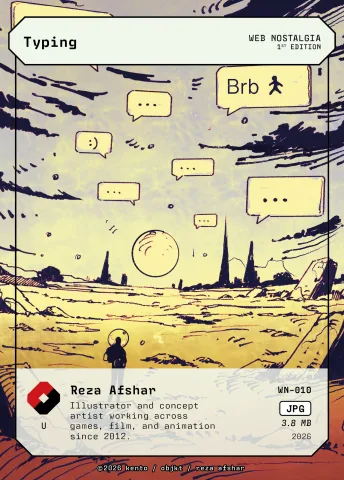 Typing by Reza Afshar, WN-010 Kento card