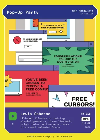 Pop-Up Party by Lewis Osborne, WN-018 Kento card