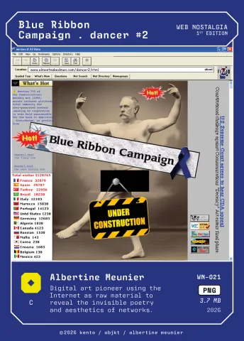 Blue Ribbon Campaign . dancer #2 by Albertine Meunier, WN-021 Kento card