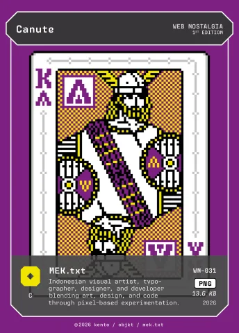 Canute by MEK.txt, WN-031 Kento card