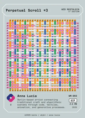 Perpetual Scroll #3 by Anna Lucia, WN-093 Kento card