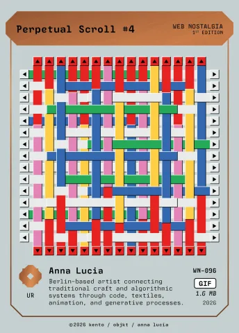 Perpetual Scroll #4 by Anna Lucia, WN-096 Kento card