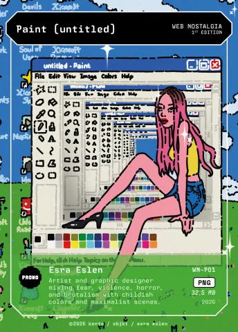 Paint (untitled) by Esra Eslen, WN-P01 Kento card